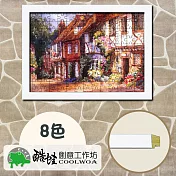 【酷蛙創意】客製復古木紋520片拼圖框(8色)-470白色