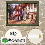 【酷蛙創意】客製復古木紋520片拼圖框(8色)-470草綠