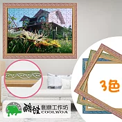 【酷蛙創意】客製花漾實木1000片拼圖框(3色) -4031粉紅