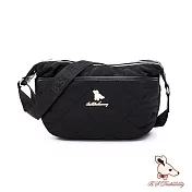 B.S.D.S冰山袋鼠 - 霓虹甜心 - 菱格休閒輕巧斜背包【Z9811-AK】 黑加侖