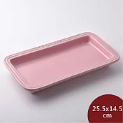 Le Creuset 陶瓷長型呈菜盤 25.5x14.5cm 亮粉色