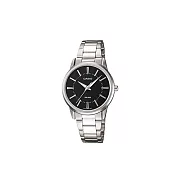 CASIO 卡西歐 簡約鋼帶防水石英白面數字時尚對錶 MTP1303D/LTP1303- 黑色小型 1A