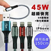 CityBoss勇固系列 for iPhone/iPad Lightning 編織耐彎折快速充電線-150cm-2入 綠
