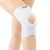 【日本Alphax】日本製 醫護膝蓋支撐固定帶 一入 M 淺灰色