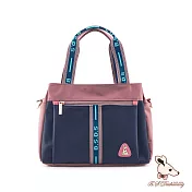 B.S.D.S冰山袋鼠 - 非常莓好 - 織帶拼接兩用購物包【7004-BP】 甜粉藍