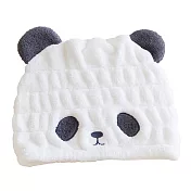 CB Japan動物造型超細纖維浴帽 熊貓白