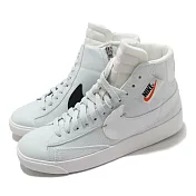 Nike 休閒鞋 Blazer Mid Rebel 女鞋 基本款 簡約 拉鍊造型 穿搭 球鞋 白 淺綠 BQ4022400 22cm WHITE/GREEN