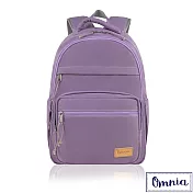 【OMNIA】輕旅行大容量收納款筆電後背包- 紫色