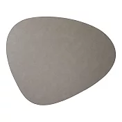 LIND DNA BULL 皮革地墊 (曲線、淺灰、大)