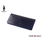 《 Takumics 》Dodici 長夾(附零錢袋) 日本姬路產藍染革 Indigo Leather 靛藍色
