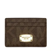 MICHAEL KORS 防刮皮革票卡夾/證件夾-咖啡