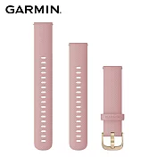 GARMIN Quick Release 18mm VIVOACTIVE 4S 配件錶帶 乾燥玫瑰粉搭金色錶扣矽膠錶帶