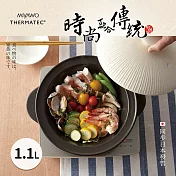 MIYAWO日本宮尾 IH系列6.5號耐溫差陶土湯鍋1.1L-經典雛菊 (可用電磁爐)