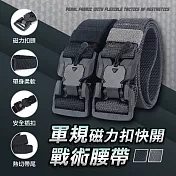 軍規磁力扣快開戰術腰帶(2入組) 軍綠*2