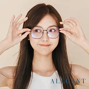 【ALEGANT】韓系潮流明星款簡約無限黑大方框UV400濾藍光眼鏡