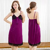 【Wonderland】夏日狂想曲冰絲睡衣 F 紫色