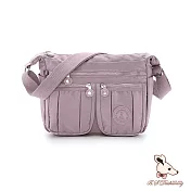 B.S.D.S冰山袋鼠 - 時光旅人 - 知性造型多層斜背包【B5035-2PR】 淡紫色