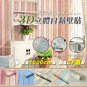 新仿木紋3D立體自黏壁貼(1卷10米長2入組) 淺藍木紋*2