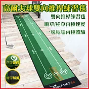 高爾夫球雙向推桿練習毯 2入