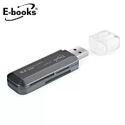 E-books T34 隨身型40合1四槽讀卡機 鐵灰