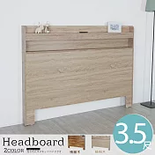 Homelike 喜家居單人3.5尺附插座床頭片(1910) 梧桐木