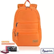 【OMNIA】買就送鑰匙包-機能款減壓防震14吋筆電後背包- 芬達橘