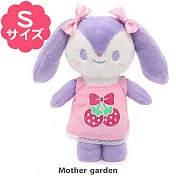 日本Usamomo萌兔桃桃-絨毛可更衣-草莓紫兔  22cm