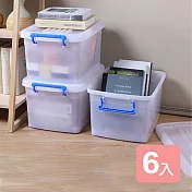 《真心良品》KEYWAY強固型滑輪整理箱25L-6入組