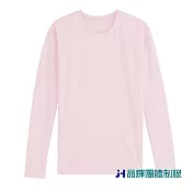 【男人幫大尺碼】長袖15色素面T恤棉質領口加厚 180克/ 碼重320g(T5244) XS 紛紅色