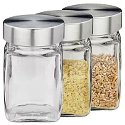 《KELA》方形玻璃收納罐3入(250ml) | 收納瓶 儲物罐 零食罐