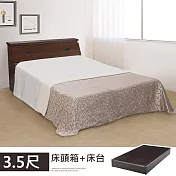 《Homelike》艾莉床台組-單人3.5尺(胡桃色) 床頭箱 床台 床組 單人床 單人加大床