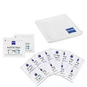 蔡司 Zeiss AntiFog Wipes 專業光學清潔防霧拭鏡紙 /30張 + 拭鏡布 + 抗菌拭鏡紙 /50張