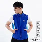 【遊遍天下】中性款抗UV防風防潑水雙面穿背心(GV10013) XL 寶藍