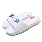 Nike 拖鞋 Victori One Slide 男女鞋 基本款 輕便 簡約 套腳 情侶穿搭 白 藍 CN9675102 26cm WHITE/BLUE