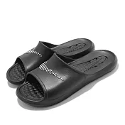 Nike 拖鞋 Victori One Shower 男女鞋 基本款 簡約 情侶穿搭 快速排水 黑 白 CZ5478001 26cm BLACK/WHITE-BLACK