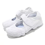Nike 休閒鞋 Air Rift BR 運動 女鞋 低筒 透氣 忍者鞋 氣墊 復古 魔鬼氈 懶人鞋 848386100 22cm WHITE/PURE PLATINUM