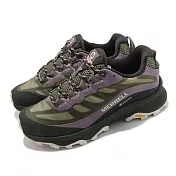 Merrell 戶外鞋 Moab Speed GTX 女鞋 登山 越野 耐磨 黃金大底 防水 緩衝 綠 黑 ML066854 24.5cm LICHEN