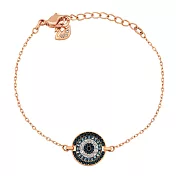 SWAROVSKI施華洛世奇 守護之眼鑲鑽手鍊-玫瑰金