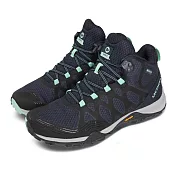 Merrell 戶外鞋 Siren 3 Mid GTX 中筒 女鞋 登山 越野 耐磨 黃金大底 支撐 防潑水 藍 綠 ML034280 25cm NAVY/BLUE