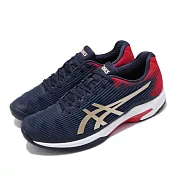 Asics 網球鞋 Solution Speed FF 男鞋 1041A003403 30.5cm PEACOAT/CHAMPAGNE
