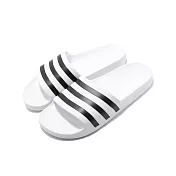 adidas 拖鞋 Adilette Aqua 男女鞋 F35539 23.5cm WHITE/BLACK