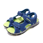 Merrell 涼拖鞋 Panther Sandal 運動 女鞋 MK261236 17cm BLUE/GREEN
