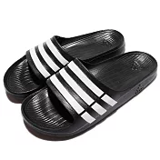 adidas 拖鞋 Duramo Slide 休閒 男鞋 G15890 22.5cm BLACK1/WHITE/BLACK