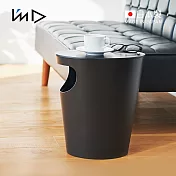 【日本岩谷Iwatani】日本製ENOTS儲物垃圾桶置物邊桌-9.4L -黑