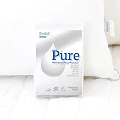 【EverSoft 寶貝墊】pure 奈米抗菌 拉鍊式枕頭保潔墊 防水防蟎透氣 53x78cm(二入組)