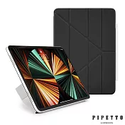 PIPETTO Origami Folio iPad Pro 12.9吋(2021) 磁吸式多角度多功能保護套-黑色