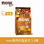 Now! 成犬鮮肉配方 3.5磅 狗狗無穀天然糧 | 狗糧 狗飼料 火雞 鴨肉 鮭魚 護膚 亮毛 挑嘴