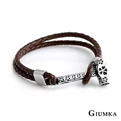 GIUMKA 正義之槌編織皮革手環 多款任選 MH08041 D.咖啡