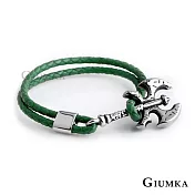 GIUMKA 鬼斧神兵編織皮革手環 多款任選 MH08050 C.綠色
