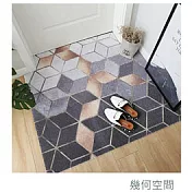 【巴芙洛】防疫清潔刮泥加大可裁剪絲圈地墊60x90cm 幾何空間